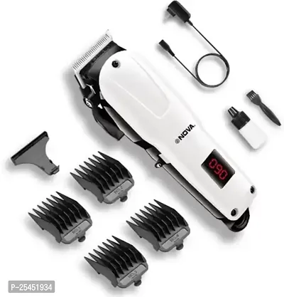 Professional Rechargeable and Cordless Hair Clipper Trimmer 120 min Runtime 5 Length Settings  (White), Professional Trimmer, Beard Hair Trimmer, Heavy duty Trimmer For Men , Cordless Hair Removal