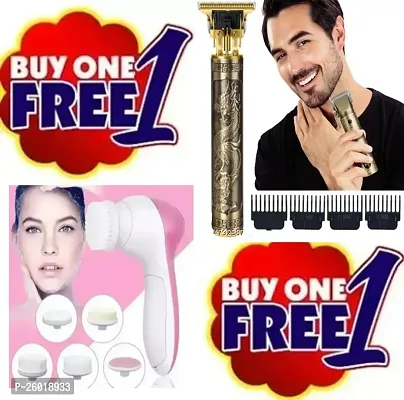 D4STARS Pack of 2 COMBO !!! Men's Beard Hair Trimmer And Face Beauty Massager For Clear Skin And Glowing Face ( BUY 1 GET 1 FREE )-thumb0