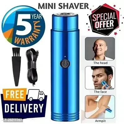 Mini shaver Portable Electric Shaver for Men and Women, Travelling Washable USB Beard Shaver and Trimmer for face,under Arms Painless Shaving Wet Use and Low voice-thumb0