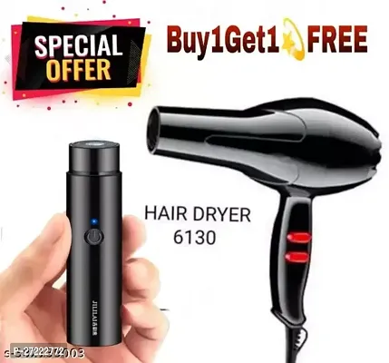 6130 HAIR DRYER WITH COMBO MINI SEAVER TRIMMER PACK OF 1 AND COMBO SET F51-thumb0