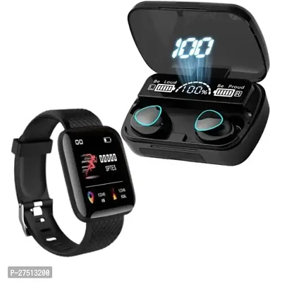 Classy Wireless Bluetooth Ear Buds with Smart Watch Combo-thumb0