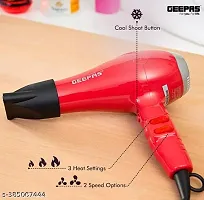 D4STARS Combo Iron Curler For Women NV-6130 Hair Dryer For Silky Shine Hair Dryer1800 W Hot and natural Air ( color between Red and Black) Top Quality Hair Dryer And Curler-thumb1