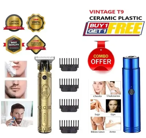 Professional Hair Trimmer With Mini Shaver Portable Electric Shaver Pocket Size Combo