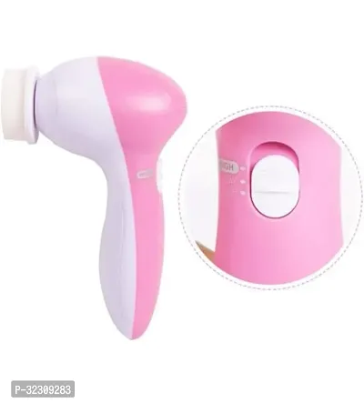 5 in 1 Face Facial Exfoliator Electric Massage Machine Care Cleanser Massager Kit For Smoothing Body Beauty Skin Cleaner Facial Massager Machine for Women- Multicolor-thumb2