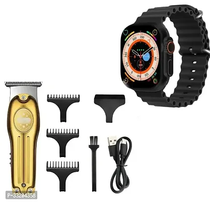 COMBO PACK !!! CLASSY WIRELESS BLUETOOTH SMART WATCH CALLING FEATURE SMARTWATCH + PROFESSIONAL HAIR TRIMMER SHAVER MACHINE FOR MEN'S ELECTRIC TRIMMER MACHINE FOR HAIR SHAVING MACHINE TOP QUALITY