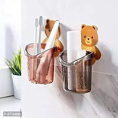 Teddy Bear tooth brush holder (Pack of 2)-thumb0