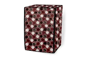 Stylista Washing Machine Cover Compatible for Bosch WAK20060IN Front-Loading 7 Kg Abstract Pattern Maroon-thumb4