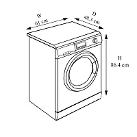 Stylista Washing Machine Cover Compatible for LG 6.5 kg Inverter Front Load FHT1065SNW.ABWPEIL Printed-thumb3