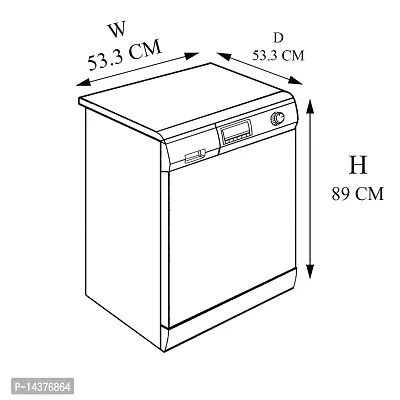 Stylista Washing Machine Cover Compatible for Bosch 6.5 Kg Fully-Automatic Top Load WOE654W0IN Printed-thumb4