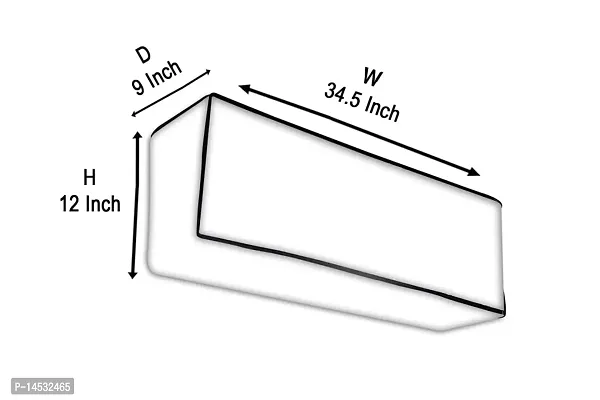 Stylista split ac cover set of indoor and outdoor unit Compatible for 1 Ton VOLTAS 123V DAZR Symmetric Pattern Grey-thumb4