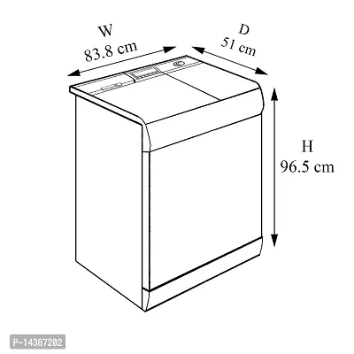 Stylista Washing Machine Cover Compatible for Godrej WS Edge 700 CT semi Automatic Balanced Design Pattern-thumb4