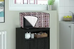 Stylista PVC Microwave Oven Cover for Whirlpool Magicook Classic 20L Solo, Mosaic Pattern Magenta-thumb1