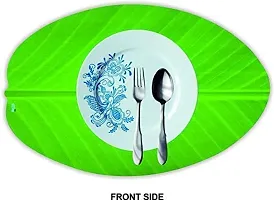 Stylista 6 Units PVC Banana Leaf Shape Dining Table Place Mats 11x17 inches-thumb1