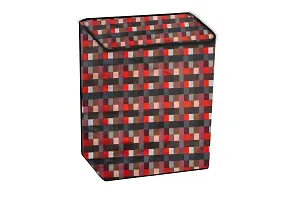 Stylista Washing Machine Cover Compatible for Godrej WS Edge 700 CT semi Automatic Lattice Pattern Red-thumb2