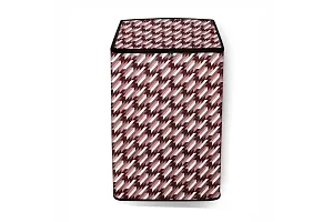 Stylista Washing Machine Cover Compatible for Samsung 7 KG Fully-Automatic Top Loading WA70N4261SS/TL Symmetric Pattern Maroon-thumb2