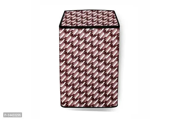 Stylista Washing Machine Cover Compatible for Samsung 7 KG Fully-Automatic Top Loading WA70N4261SS/TL Symmetric Pattern Maroon-thumb3