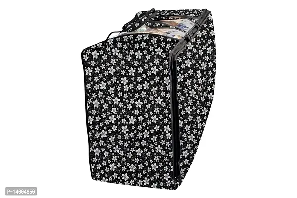 Stylista Storage Bag/Blanket Bag/Quilt Bag Small Size,Floral pattern white black-thumb3