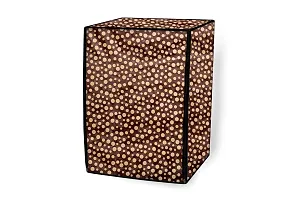 Stylista Washing Machine Cover Compatible for Front Load IFB Senator Aqua SX - 8 Kg Polka Dot Pattern Brown-thumb4