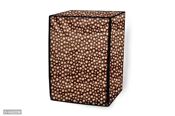 Stylista Washing Machine Cover Compatible for Front Load IFB Senator Aqua SX - 8 Kg Polka Dot Pattern Brown-thumb5