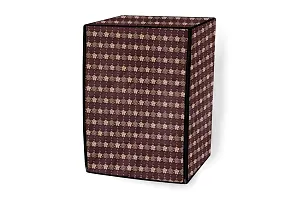 Stylista Washing Machine Cover Compatible for IFB Serena Aqua VX LDT 7 kg Front Load Floral Pattern Brown-thumb4