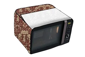 Stylista Microwave Oven Cover for Godrej 30 L GME 530 CF1 PM-BLK Mirror Elec Floral Pattern Beige-thumb4