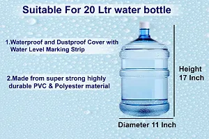 Stylista PVC 20ltr Water Dispenser Bottle Cover Pack of 2, Counterchange Pattern Brick-thumb3