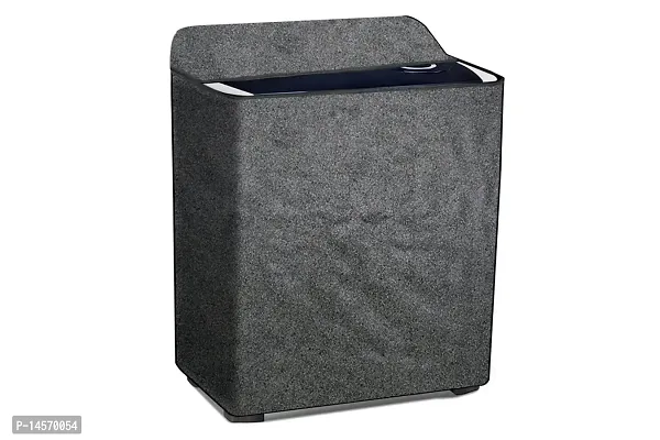 Stylista PVC Washing Machine Cover Compatible for GODREJ 7.5KG Semi-Automatic Top Loading WSEDGE 75 5.0 TB3 M ROBL, Sand Pattern Grey