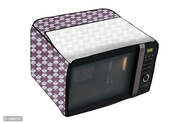 Stylista PVC Microwave Oven Cover for Bajaj 20 L Grill 2005 ETB, Counterchange Pattern Grey-thumb5