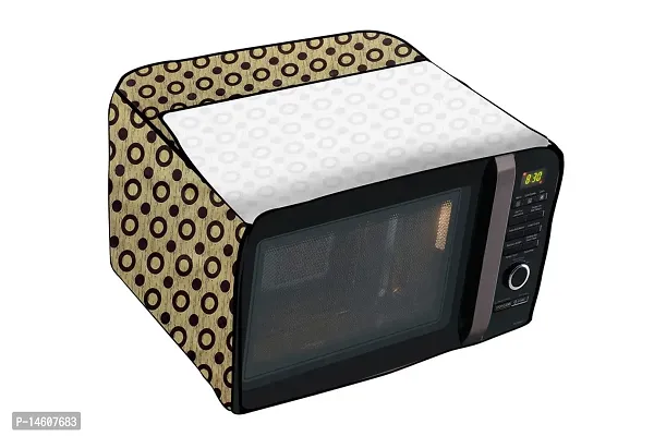 Stylista PVC Microwave Oven Cover for Whirlpool 20 L Solo Magicook Classic-20L, Geometric Pattern Yellow-thumb5