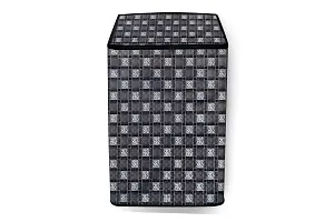 Stylista Washing Machine Cover Compatible for LG 6.2 kg T7281NDDLG Fully Automatic Top Load, Traditional Checkered Pattern Grey-thumb2