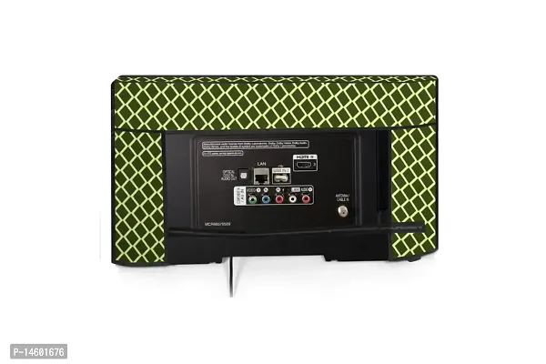 Stylista Check Polyester LED/LCD TV Cover for 42 Inches All Brands and Models, Check Military-thumb5