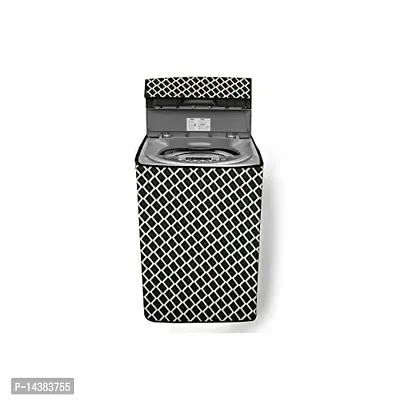 Stylista Washing Machine Cover Compatible for Samsung 7.0 Kg Fully-Automatic Top Loading WA70N4420BS/TL Argyle Pattern Brown