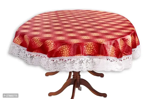 Stylish Oval Centre Table Cover Wxl 40X60 Inches With White Border Lace