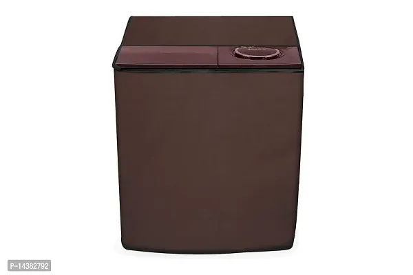 Stylista Washing Machine Cover Compatible for LG 11 kg semi Automatic Top Loading P1145SRAZ Darkbrown Solid