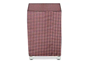 Stylista Air Cooler Cover Compatible for Kumaka Plastic Kmk-Tf23-F 23 LTR Tower Cooler, Ployester, Gingham Pattern Coffee-thumb2