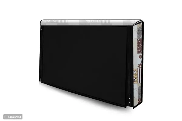 Stylista Printed PVC LED/LCD TV Cover for 39 Inches All Brands and Models, Compass Pattern Grey-thumb3