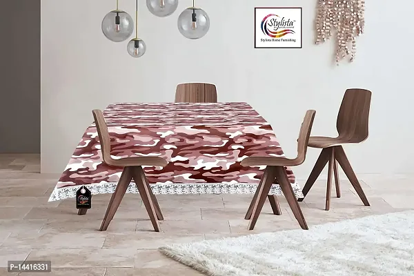 Stylista Waterproof Square 4 Seater Center Coffee Study Dining Table Cover Size 48x48 inches Camouflage Pattern Multicolor-thumb0