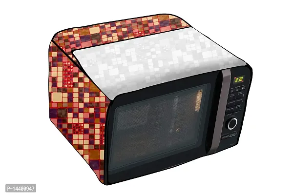 Stylista Microwave Oven Cover for Haier 20 L Convection HIL2001CSPH Abstract Pattern Brown-thumb5