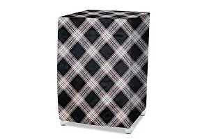 Stylista Cooler Cover Compatible for Hindware Snowcrest i-Fold 90 Liter Desert Cooler Checkered Pattern Cream-thumb1