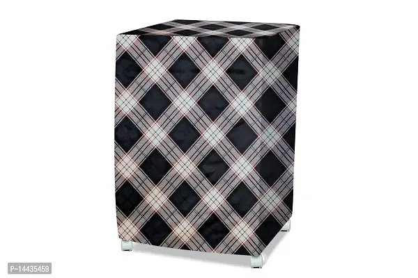 Stylista Cooler Cover Compatible for Hindware Snowcrest i-Fold 90 Liter Desert Cooler Checkered Pattern Cream-thumb2