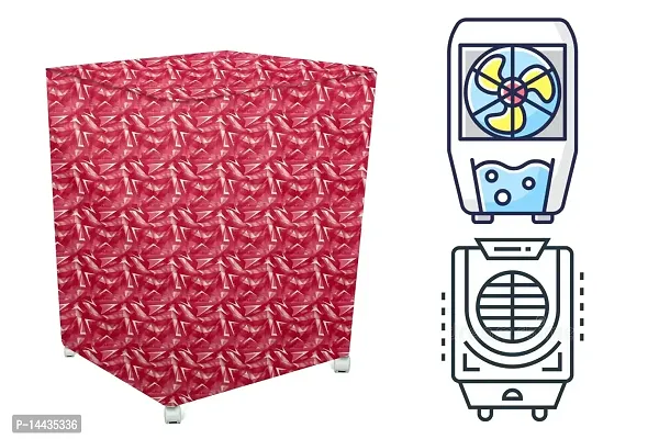 Stylista Cooler Cover Compatible for Crompton Woodwool 90 Liter Desert Cooler Frieze Pattern Red