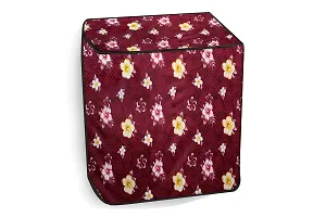 Stylista Washing Machine Cover Compatible for Samsung 11.5 Kg Semi-Automatic Top Loading WT11A4600LL, Floral Pattern Red-thumb2