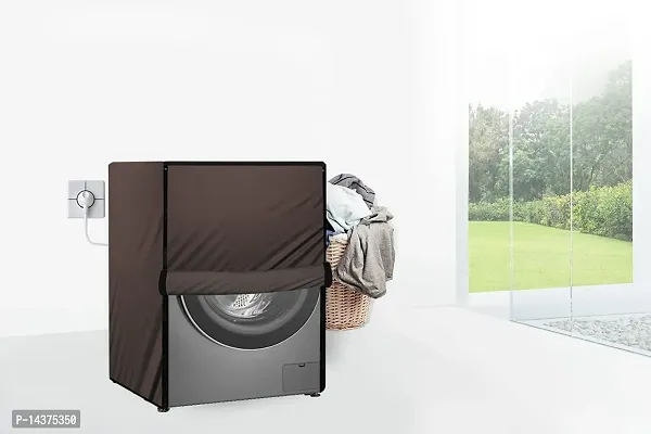 Stylista Washing Machine Cover Compatible for IFB Senator Smart 8 Kg Front-Load Coffee-thumb2