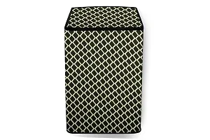 Stylista Washing Machine Cover Compatible for Haier 6.5 kg Fully-Automatic Top Loading HWM65-707NZP Argyle Pattern Brown-thumb2