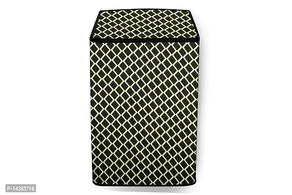 Stylista Washing Machine Cover Compatible for Haier 6.5 kg Fully-Automatic Top Loading HWM65-707NZP Argyle Pattern Brown-thumb3