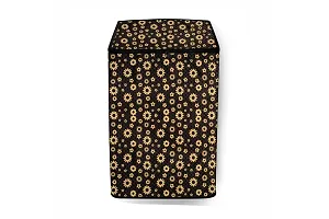 Stylista PVC Washing Machine Cover Compatible for Whirlpool 6.5 Kg Fully-Automatic Top Loading Whitemagic Elite, Floral Pattern Yellow-thumb2