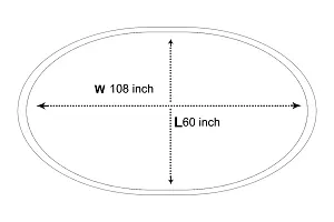 Stylista 8 Seater Oval Dining Table Cover WxL 60x108 inches with White Border lace-thumb3