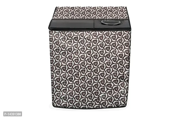 Stylista Washing Machine Cover Compatible for Whirlpool 8 Kg Semi-Automatic Top Load ACE 8.0 Turbo Dry Grey-thumb0