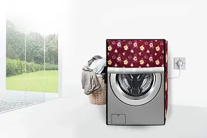 Stylista Washing Machine Cover Compatible for Front Load Bosch WAK24268IN Serie 4 7 Kg Floral Red-thumb1