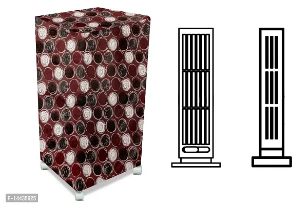 Stylista Cooler Cover Compatible for Kenstar Personal 35 Liter Tower Cooler Abstract Pattern Maroon